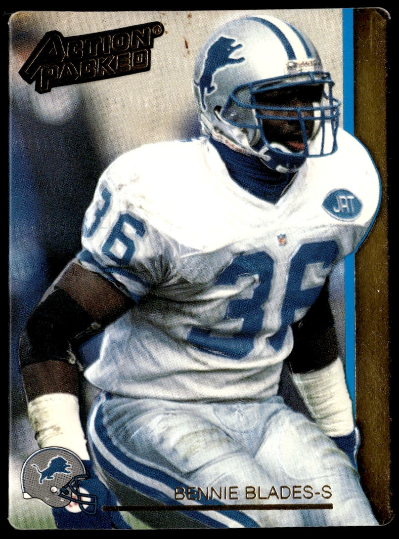 Bennie Blades 1992 football card #74, showcasing an action shot in his NFL uniform.