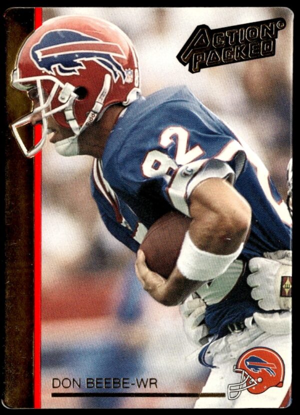 Don Beebe 1992 Action Packed trading card #17 front, displaying dynamic football action.