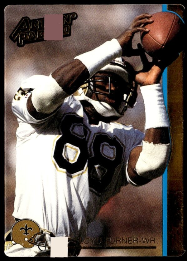 Vintage 1992 embossed Floyd Turner football card, #177, dynamic wide receiver pose.
