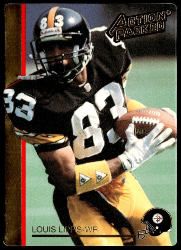 Louis Lipps 1992 Action Packed trading card #223, front view, glossy embossed design.