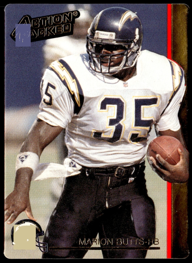 Marion Butts 1992 Action Packed NFL Card #35, San Diego Chargers Running Back.