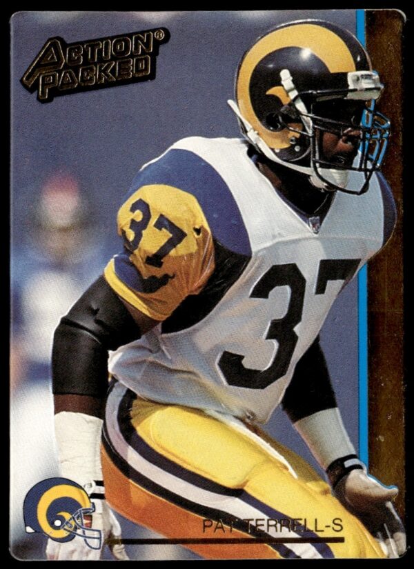 Pat Terrell 1992 Action Packed Card #134 Front – Player Portrait and Team Branding.