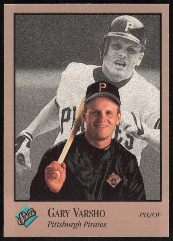 Gary Varsho 1992 Leaf Studio baseball card, Milwaukee Brewers, Card #90, Front.