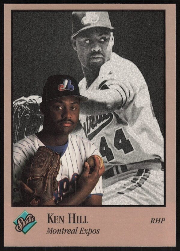 Front view of 1992 Leaf Studio baseball card featuring Ken Hill, Montreal Expos, #56.