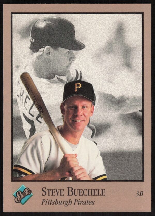 Steve Buechele 1992 Leaf Studio Baseball Card #83, classic portrait front view.