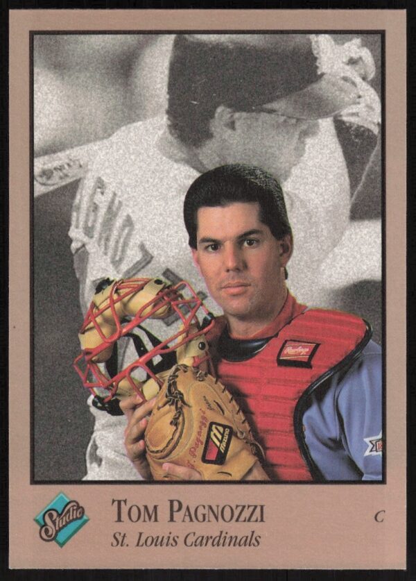 Tom Pagnozzi 1992 Leaf Studio Baseball Card #96 (St. Louis Cardinals Catcher)