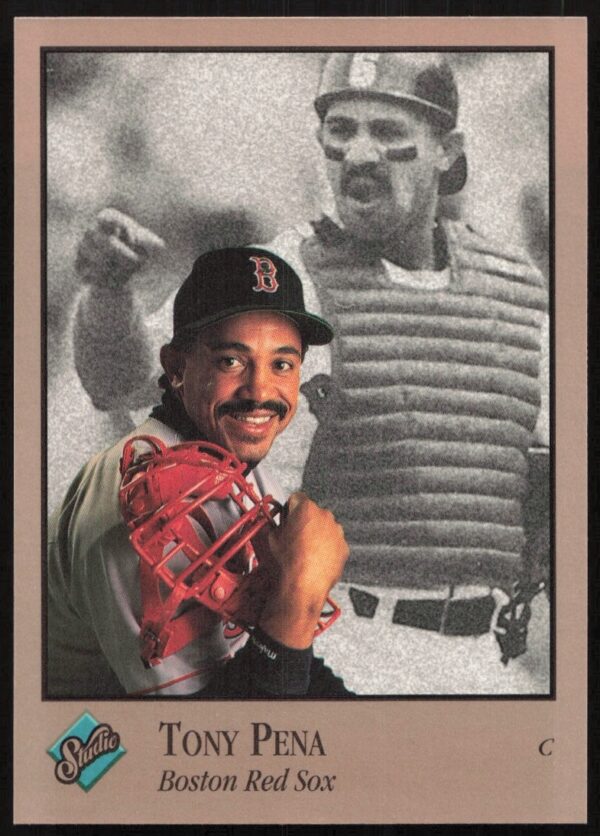 Tony Pena 1992 Leaf Studio baseball card #135, featuring him in uniform and focused.