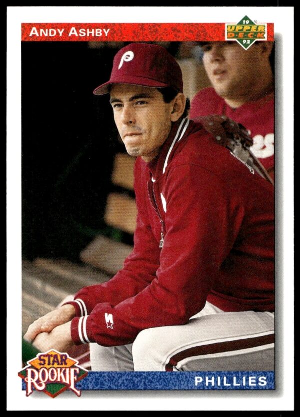 Front view of 1992 Upper Deck Star Rookie Andy Ashby Card #19.