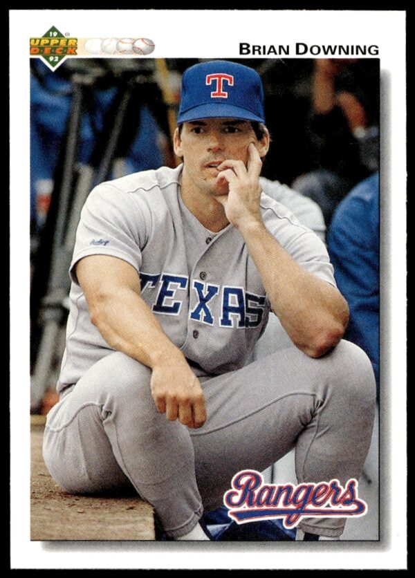 Brian Downing 1992 Upper Deck Baseball Card #483, showcasing athletic pose during a game.
