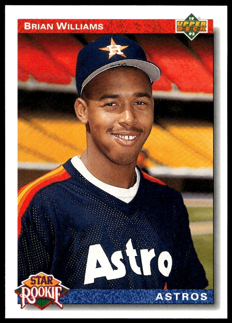 Brian Williams baseball card #23 1992 Upper Deck, featuring pitcher in action.