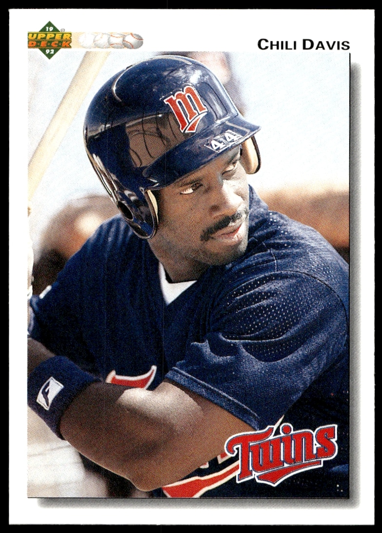1992 Upper Deck #126 Baseball Card: Chili Davis in Action.