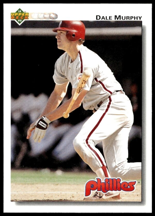 1992 Upper Deck Dale Murphy baseball card #127, showcasing a dynamic field pose.
