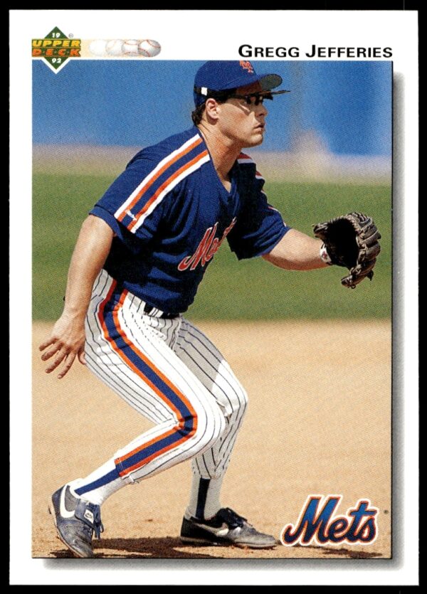 Front of 1992 Upper Deck Gregg Jefferies baseball card, action shot, card #133.
