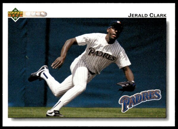 1992 Upper Deck Baseball Card featuring Jerald Clark, card #292, front view.