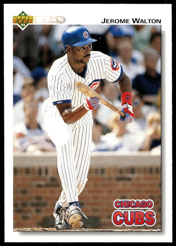 1992 Upper Deck Jerome Walton Baseball Card #463, Chicago Cubs Outfielder Image