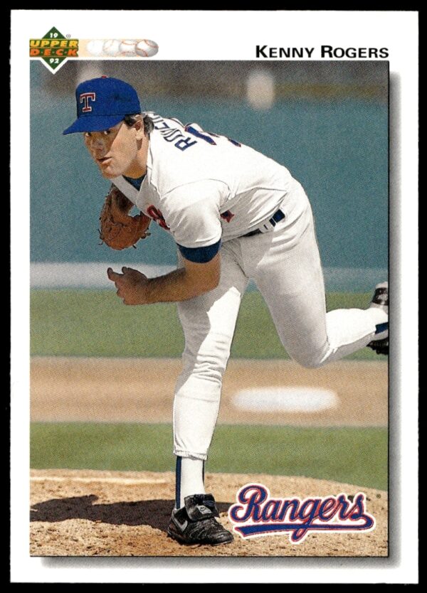 Kenny Rogers, Texas Rangers pitcher, 1992 Upper Deck baseball card, #651.