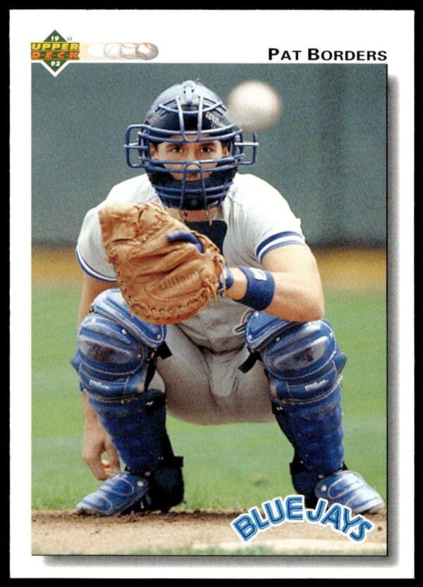 Pat Borders 1992 Upper Deck Baseball Card, Toronto Blue Jays Catcher #140 Front.