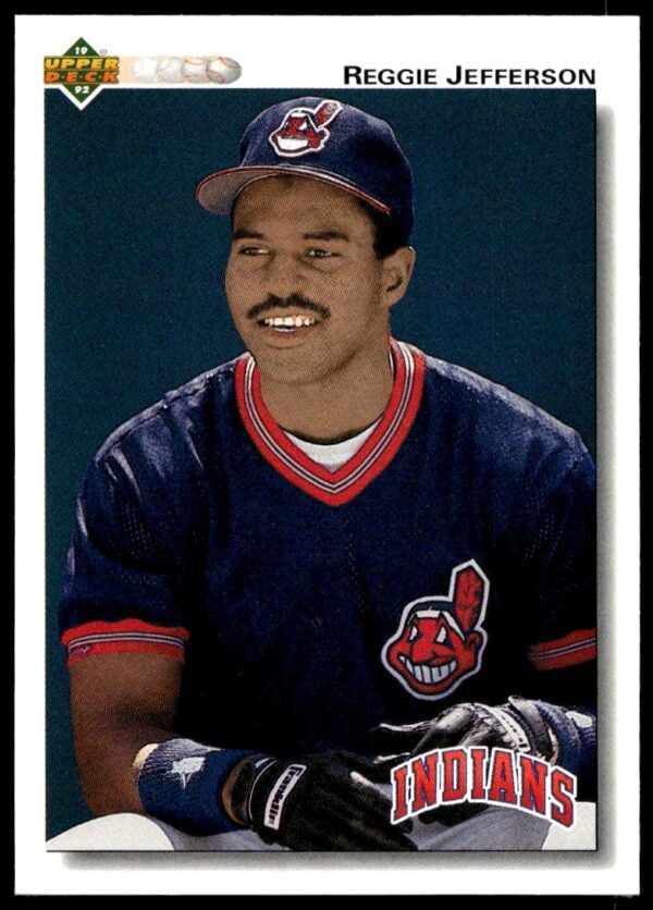 Reggie Jefferson 1992 Upper Deck Card #656, featuring his iconic batting stance.
