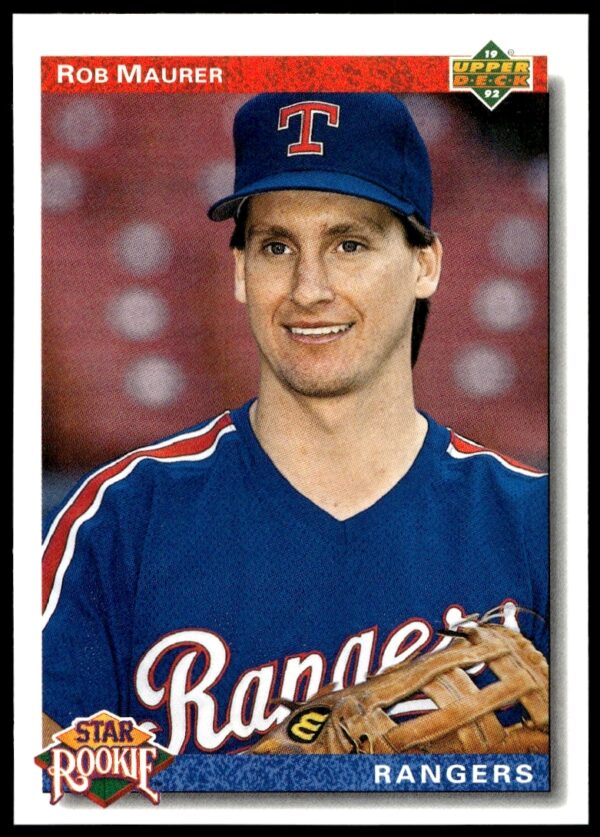 Rob Maurer 1992 Upper Deck Baseball Card, #10, dynamic action pose, collectible item.