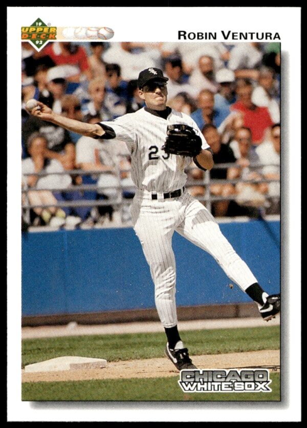 Robin Venturas 1992 Upper Deck card, Chicago White Sox, action pose, #263.