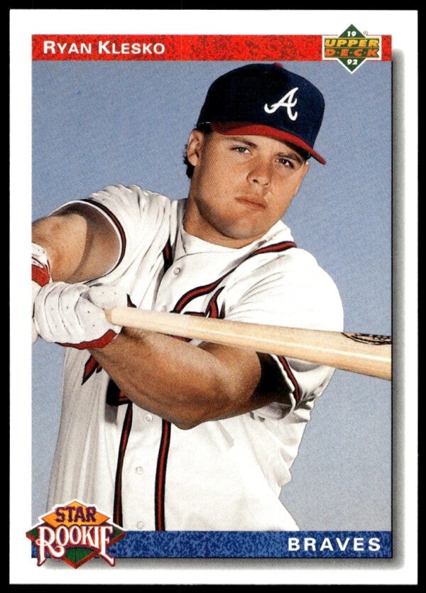 1992 Upper Deck Baseball Card featuring Ryan Klesko, Atlanta Braves, #24.