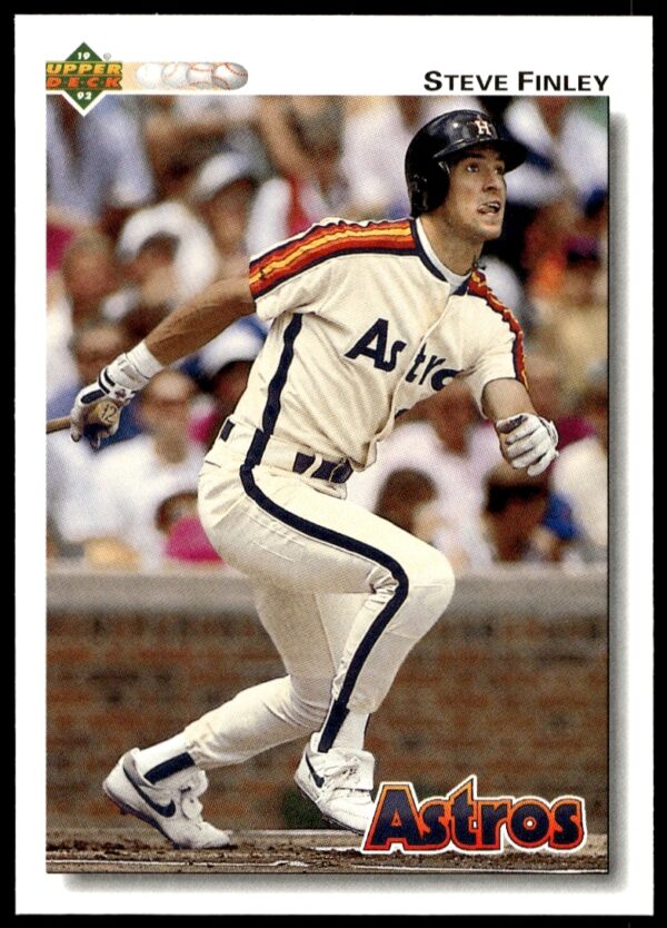 Steve Finley 1992 Upper Deck Baseball Card #368, capturing action and early career charisma.