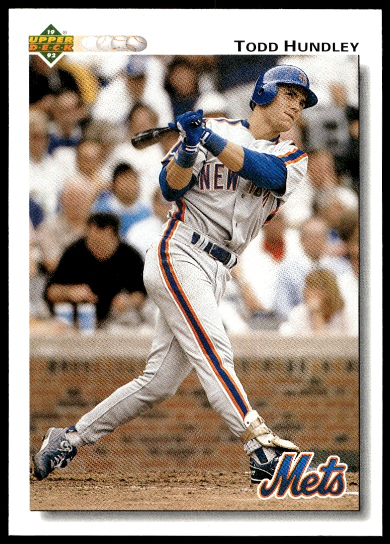 Todd Hundley 1992 Upper Deck card, New York Mets, #260, vibrant baseball action image.