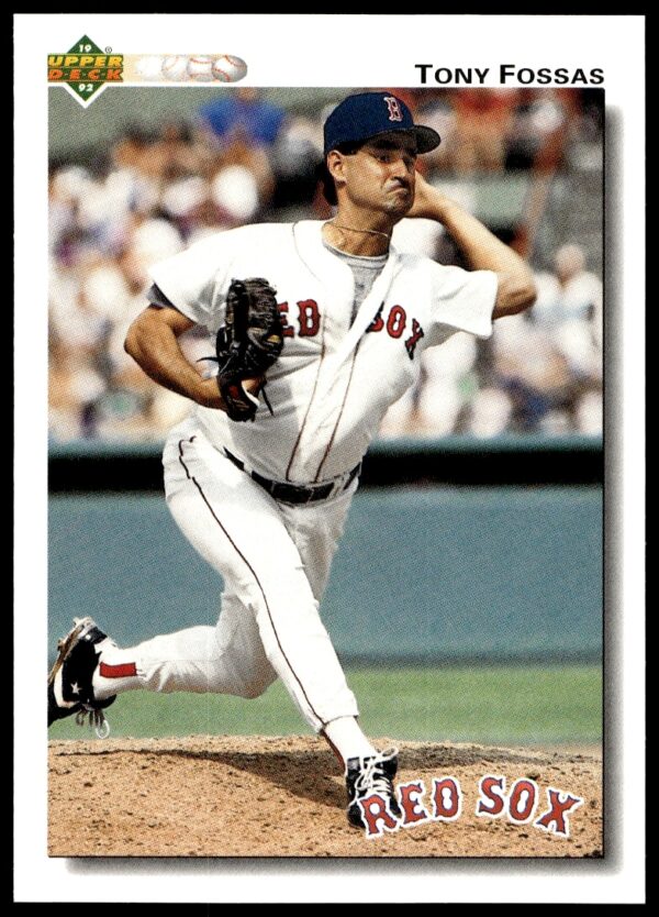 Tony Fossas 1992 Upper Deck baseball card #503 front, St. Louis Cardinals pitcher.