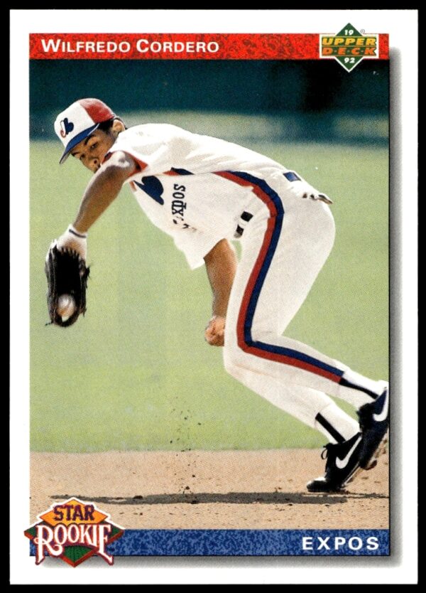 Wil Cordero 1992 Upper Deck MLB Card #16 - Montreal Expos action shot.