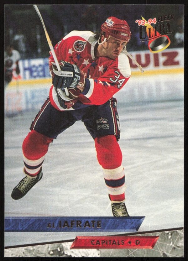 Al Iafrate 1993-94 Fleer Ultra hockey card in action pose, team uniform, vivid design.