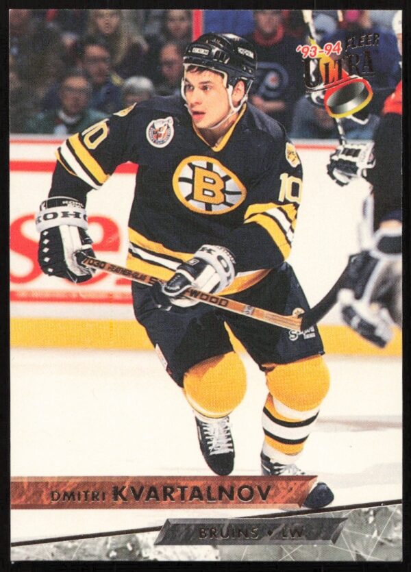Dmitri Kvartalnov 1993-94 Fleer Ultra Hockey Card #82 Front View.