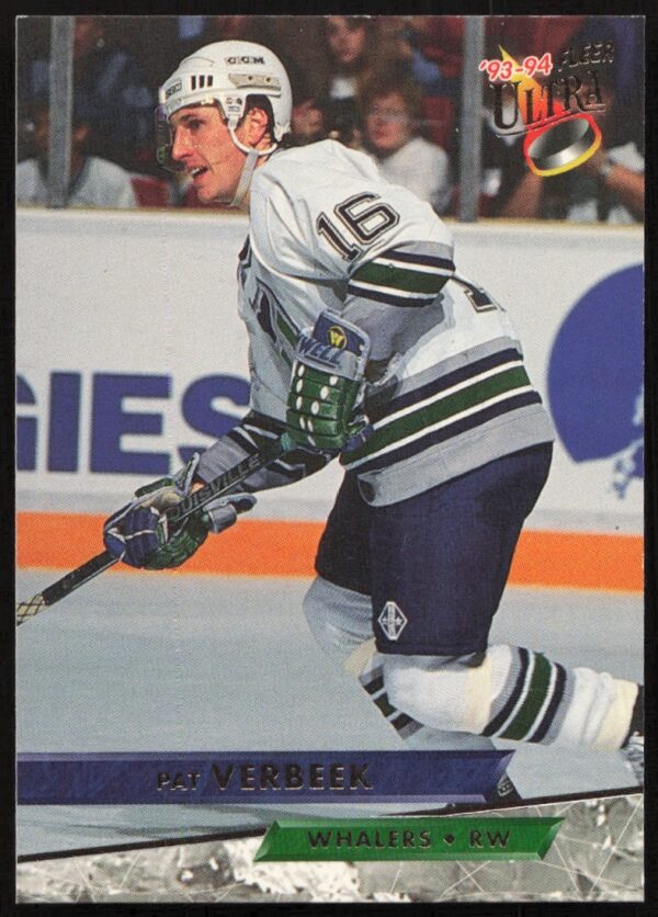 Pat Verbeek 1993-94 Fleer Ultra Hockey Card #175 Front View.
