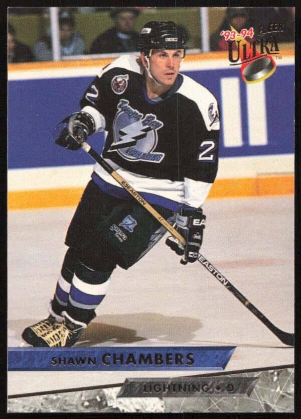 Shawn Chambers 1993-94 Fleer Ultra Hockey Card Front #75, featuring NHL career highlights.