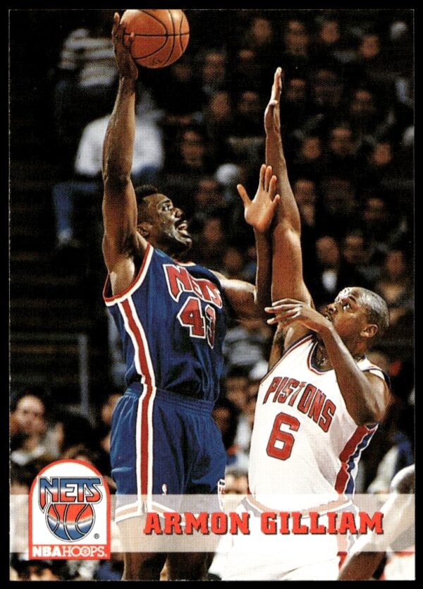 Armon Gilliam 1993-94 Hoops Card #371, New Jersey Nets, action shot.