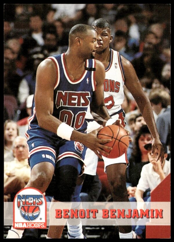 Benoit Benjamin 1993-94 Hoops Basketball Card #368, collectible highlights dynamic court action.