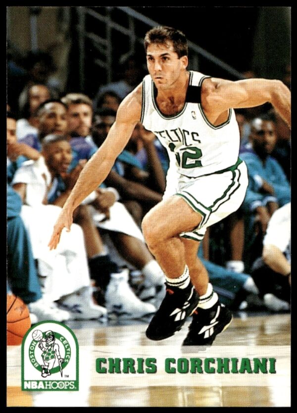 Chris Corchiani dribbling on 1993-94 Hoops basketball card #304 front.