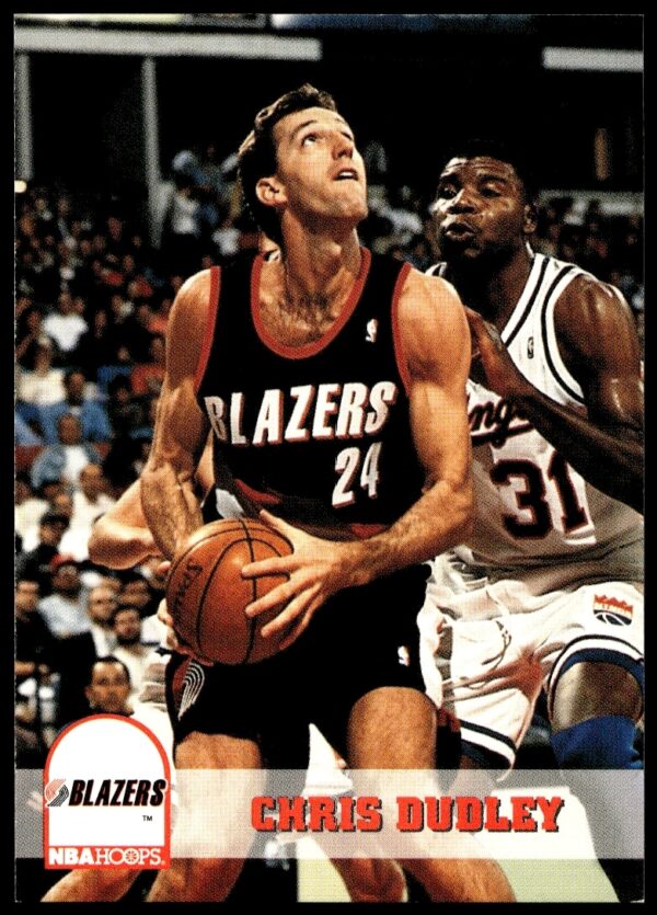 Chris Dudley 1993-94 Hoops Basketball Card #396, action shot in team uniform.
