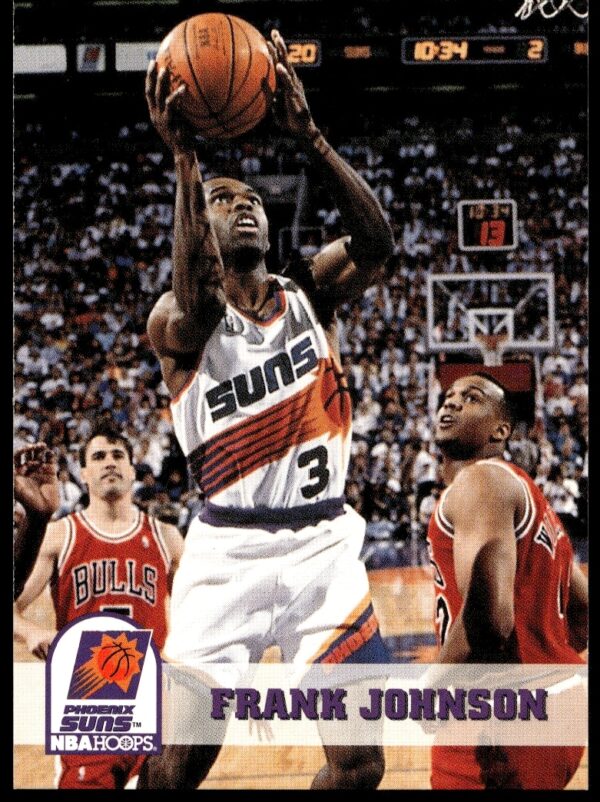 Frank Johnson 1993-94 Hoops Basketball Card #391, showcasing his game action.