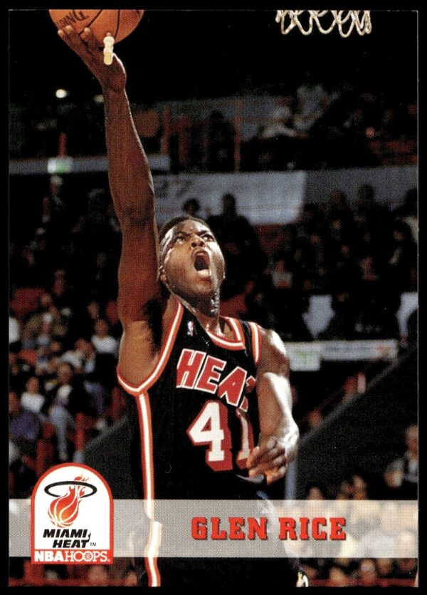 Glen Rice 1993-94 Hoops Basketball Card #114, capturing his dynamic on-court action.