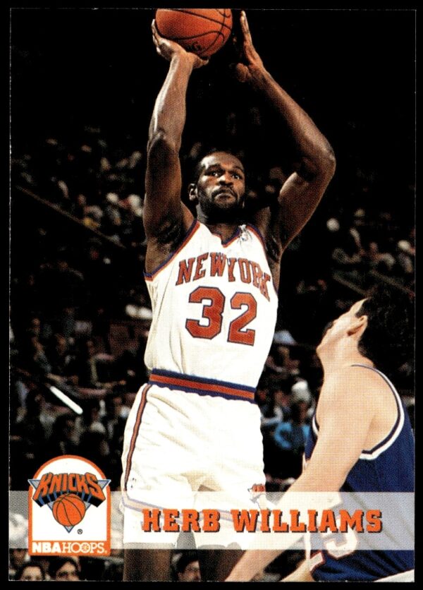 Herb Williams 1993-94 Hoops basketball card #379, featuring vibrant 90s design.