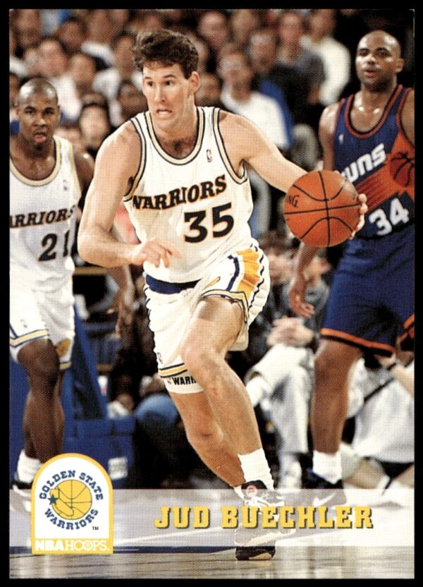 Jud Buechler in action, 1993-94 Hoops NBA trading card #335.