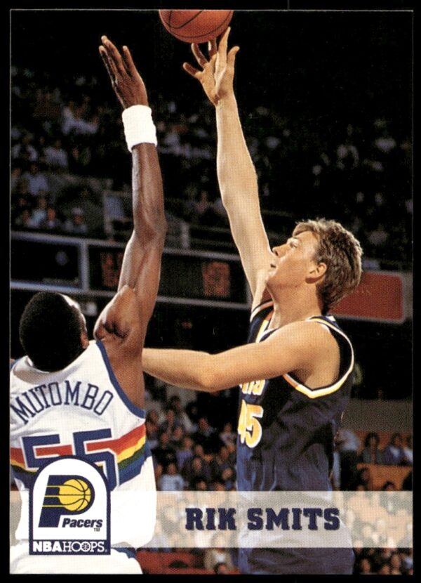 Rik Smits 1993-94 Hoops Basketball Card #92 Front - Indiana Pacers Action Shot