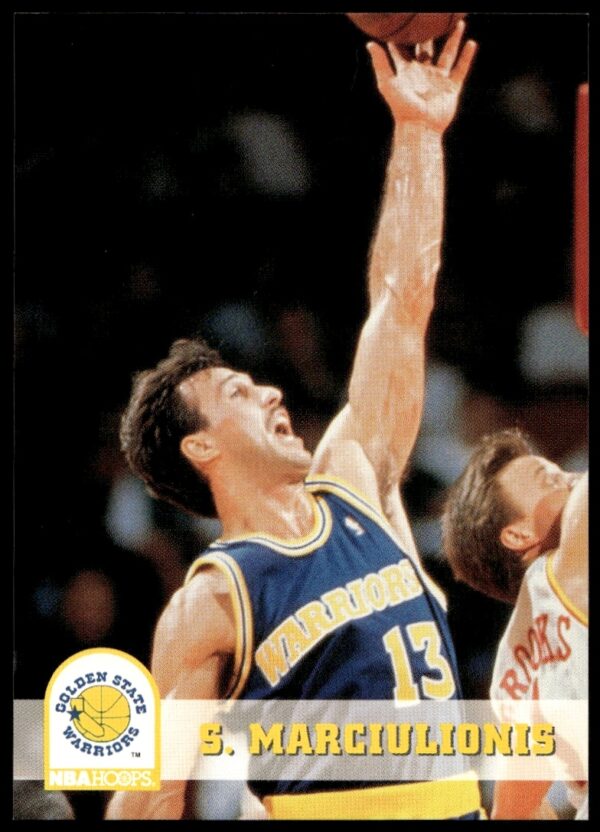 Front view of 1993-94 Hoops Sarunas Marciulionis basketball card, #72.