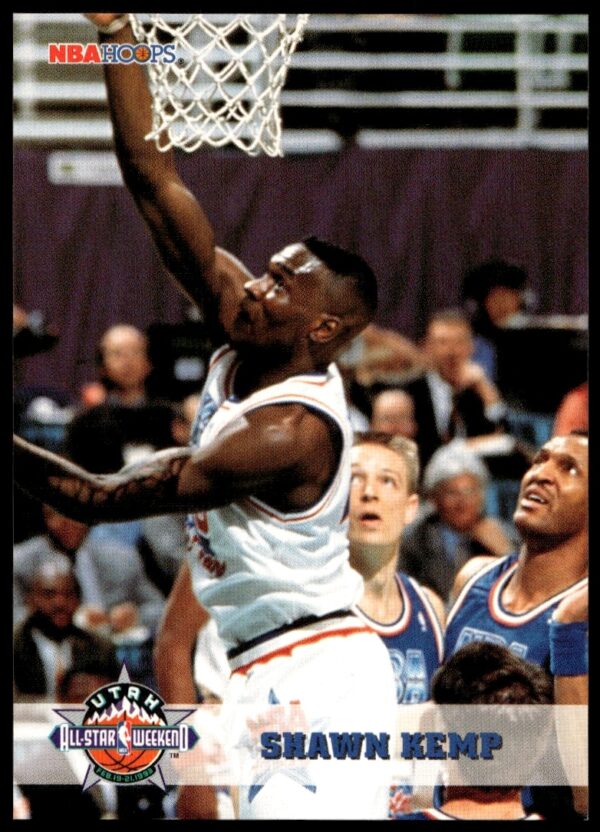 Shawn Kemp Hoops 1993-94 Basketball Card #273, featuring dynamic NBA game action.