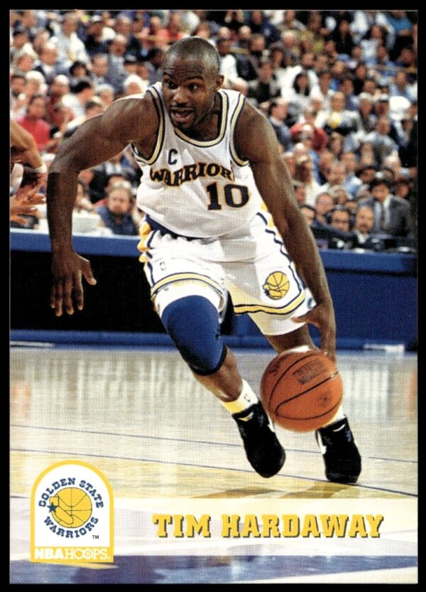 Tim Hardaway 1993-94 Hoops Card #69, Golden State Warriors, Vintage NBA Memorabilia.