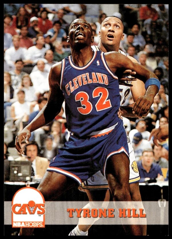 1993-94 Hoops Basketball Card with NBA Player Tyrone Hill, #316, Front View