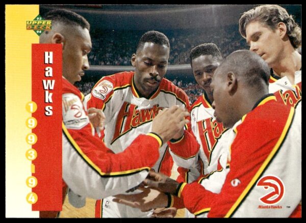 Atlanta Hawks 1993-94 Upper Deck Trading Card #210 featuring player in action.