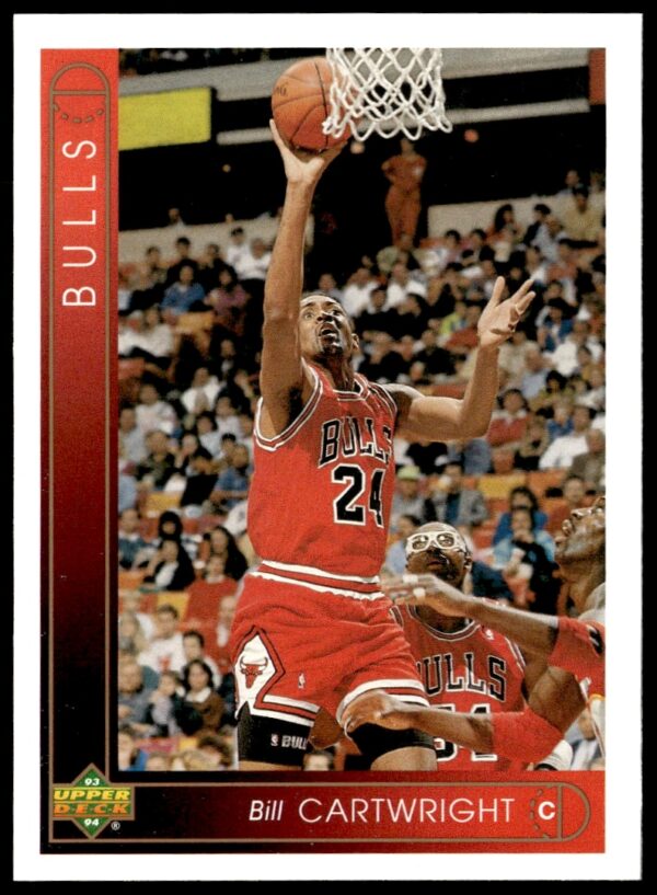 Bill Cartwright 1993-94 Upper Deck Card #155, Chicago Bulls, action shot.