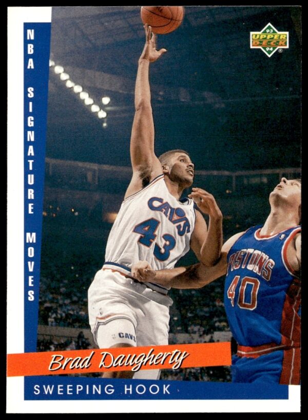 Brad Daugherty 1993-94 basketball card, Upper Deck #241, Cleveland Cavaliers, mid-game action.