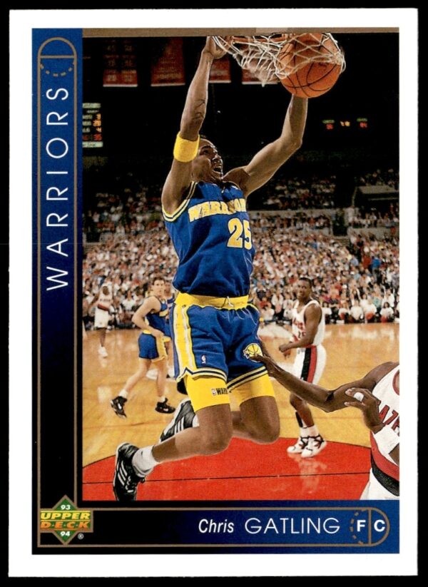 Chris Gatling 1993-94 Upper Deck Card #147, NBA action shot, Collectors Choice.